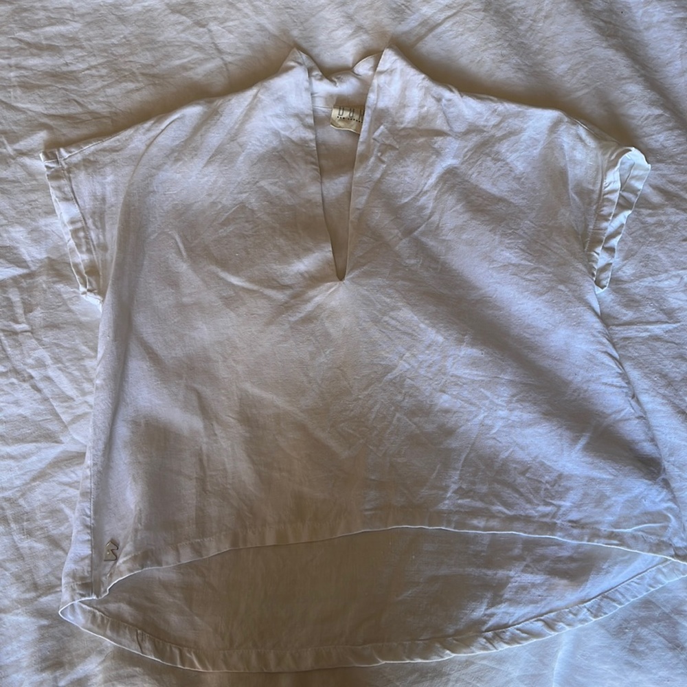 White linen blouse